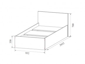 Кровать одинарная (Без матраца 0,9*2,0) в Верхнем Уфалее - verhnij-ufalej.magazin-mebel74.ru | фото