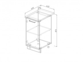 Н 40 Модуль нижний Без Столешницы МН 40 в Верхнем Уфалее - verhnij-ufalej.magazin-mebel74.ru | фото