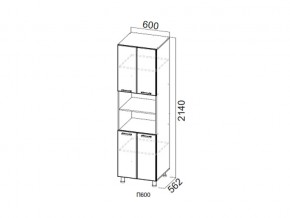 П600/2140 Пенал 600/2140 в Верхнем Уфалее - verhnij-ufalej.magazin-mebel74.ru | фото