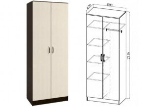 Шкаф Ронда ШКР800.2 комбинированный венге/дуб белфорт в Верхнем Уфалее - verhnij-ufalej.magazin-mebel74.ru | фото