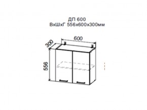Шкаф верхний ДП600мм с 2-мя дверками в Верхнем Уфалее - verhnij-ufalej.magazin-mebel74.ru | фото